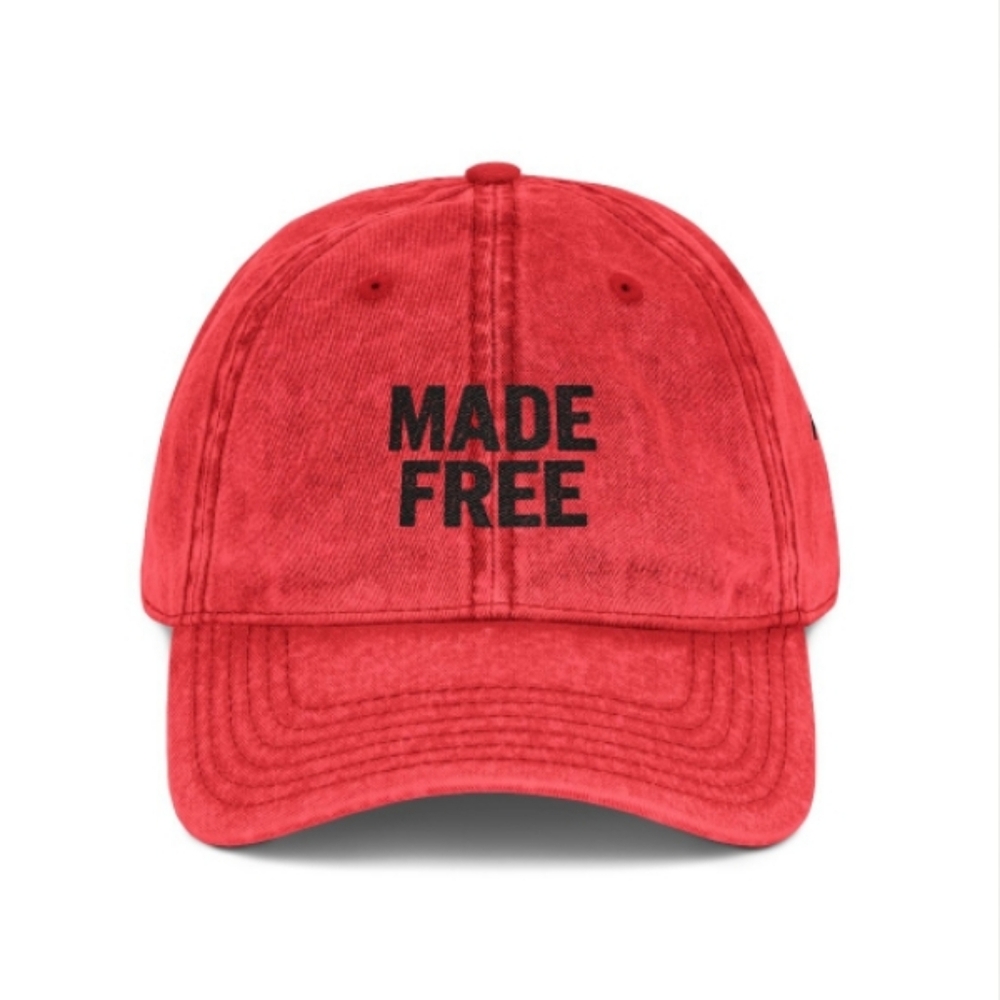 Made Free Embroidered Vintage Cap For Believers Of The Way